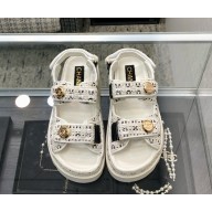 Chanel knit CC Logo Beach sandals 01 2025