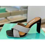 Aquazzura 105mm Scintilla Crystal mule black 2025 