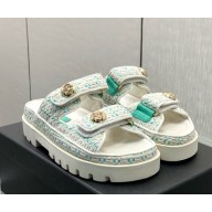 Chanel knit CC Logo Beach mule 02 2025