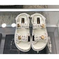 Chanel knit CC Logo Beach sandals 10 2025