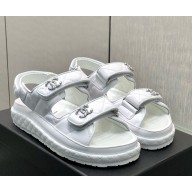 Chanel lambskin CC Logo Beach Sandals G35927 white 2025