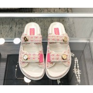 Chanel knit CC Logo Beach mule 09 2025