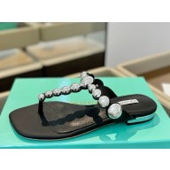 Aquazzura Maxi-tequila flat sandals black 2025 