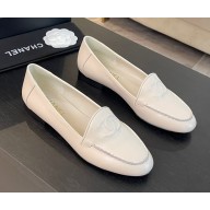 Chanel lambskin double C loafer white 2025