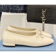 Prada Naplak patent leather ballerinas white 2025