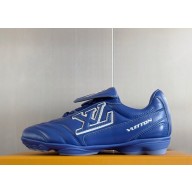 Louis Vuitton women/men 1AHDPB LV Footprint Soccer Sneaker blue Plain calf leather 2025