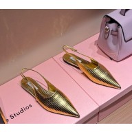 Alaïa  Art Deco ballet flats buckle-fastening slingback strap gold 2025