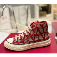 Valentino women/men V Logo High Top Sneaker Canvas Uppers 08 2025