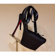 Christian Louboutin Cassia Lace Up Alta 155 mm Strappy pumps - Crepe satin - Black 2025