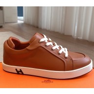 Hermes women/men Kid sneaker in calfskin and suede goatskin 01 2025