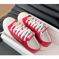Chanel lace-up leather sneaker pink 2025