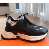 Hermes men's Jumpy sneaker in technical jersey and calfskin 07 2025