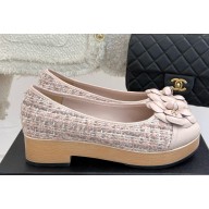 Chanel Camellia Cotton Tweed pumps heel 4cm 04 2025
