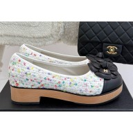 Chanel Camellia Cotton Tweed pumps heel 4cm 05 2025