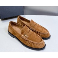 Saint Laurent suede loafers brown 2025