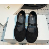 The Row Boheme MJ BALLET suede black 2025