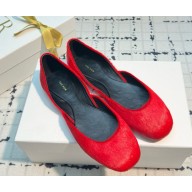 THE ROW Gemma ballet suede horsehair red 2025 