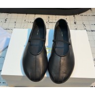 The Row ELASTIC BALLET flat calfskin black 2025