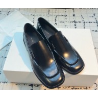 THE ROW Mensy Leather Loafers black 2025 