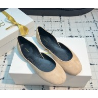 THE ROW Gemma ballet suede leather beige 2025 