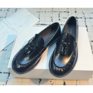 THE ROW tassels Leather Loafers black 2025 