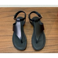 Loro Piana trani sandal calfskin Black 2025