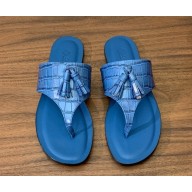 Loro Piana Tassels Charms sandal calfskin Blue 2025