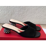 Roger Vivier Mules in silk black 2025