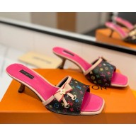 Louis Vuitton Mule Monogram coated canvas with bow heel 5cm 05 2025