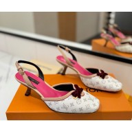 Louis Vuitton Slingback Pumps Multicolored monogram 02 heel 5cm 2025