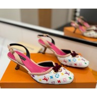 Louis Vuitton Slingback Pumps Multicolored monogram 03 heel 5cm 2025