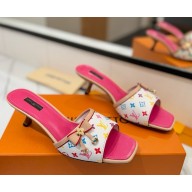 Louis Vuitton Mule Multicolored Monogram coated canvas with bow heel 5cm 01 2025