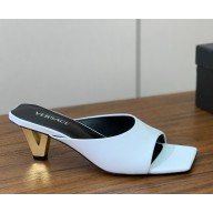 Versace patent leather mules white 2025
