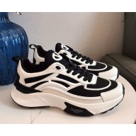 Valentino Garavani women/men sneaker in mesh and rubberized fabric black/white 2025