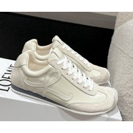 Loewe women/men Ballet Runner 2.0 in soft calfskin white 2025
