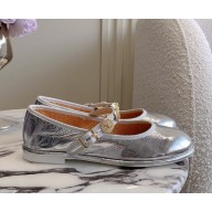 Chanel patent LAMBSKIN Mary Janes silver G45778 2025