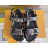 ‎Louis Vuitton LV x TM LV Sunset Flat Comfort Sandal black Monogram coated canvas 2025