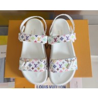 ‎Louis Vuitton 1AGXEQ LV x TM LV Sunset Flat Comfort Sandal Multicolored Monogram coated canvas 2025