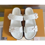 ‎Louis Vuitton LV x TM Bom Dia Flat Comfort Mule white calf leather 2025