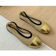 ‎Chanel Ballet flats mesh with CC logo gold 2025