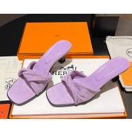 ‎Hermes Giny 55 sandals suede goatskin purple 2025
