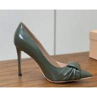 Gianvito Rossi Heel 10.5cm/8.5cm calf leather pumps army green 2025