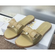 DIOR Adiorable Slide Beige Fringed Grosgrain 2025