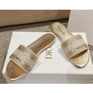 ‎Dior Dway Heeled Slide Embroidered Cotton heel 4.5cm/flat 12 2025
