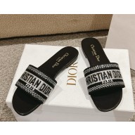 ‎Dior Dway Heeled Slide Embroidered Cotton heel 4.5cm/flat 13 2025