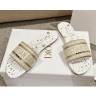 ‎Dior Dway Heeled Slide Embroidered Cotton heel 4.5cm/flat 16 2025