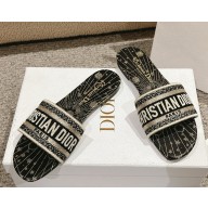 ‎Dior Dway Heeled Slide Embroidered Cotton heel 4.5cm/flat 17 2025