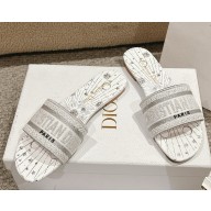 ‎Dior Dway Heeled Slide Embroidered Cotton heel 4.5cm/flat 18 2025
