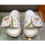 ‎Louis Vuitton 1AGVQO LV x TM Pool Pillow Flat Comfort Mule Blanc Multicolored Nylon 2025