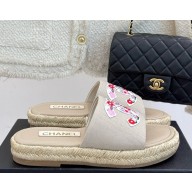 Chanel CC logo fisherman slippers beige 2025